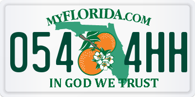 FL license plate 0544HH