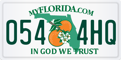 FL license plate 0544HQ