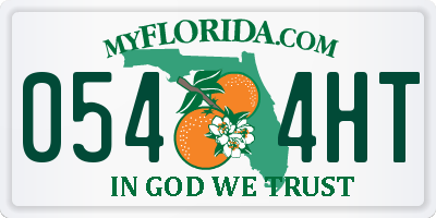 FL license plate 0544HT