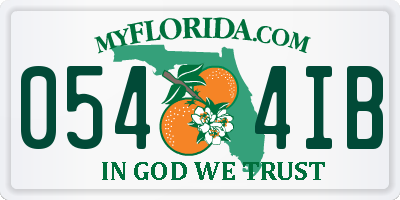 FL license plate 0544IB