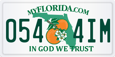 FL license plate 0544IM