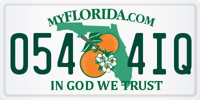 FL license plate 0544IQ