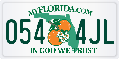 FL license plate 0544JL