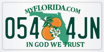 FL license plate 0544JN
