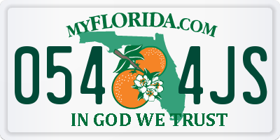 FL license plate 0544JS