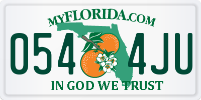 FL license plate 0544JU