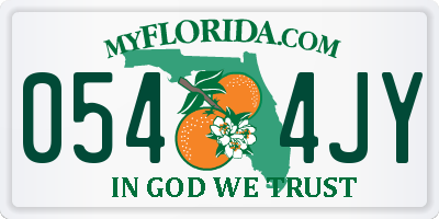 FL license plate 0544JY