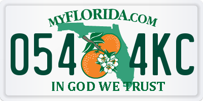 FL license plate 0544KC