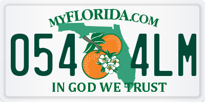 FL license plate 0544LM