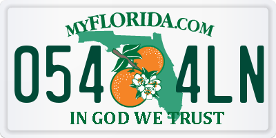 FL license plate 0544LN