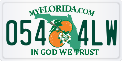 FL license plate 0544LW