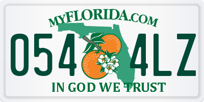 FL license plate 0544LZ