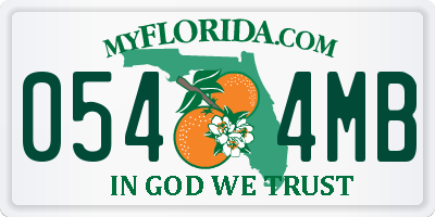 FL license plate 0544MB