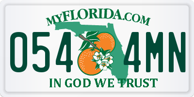 FL license plate 0544MN
