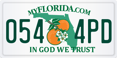 FL license plate 0544PD