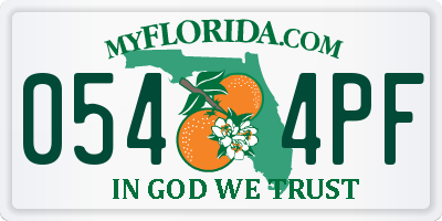 FL license plate 0544PF