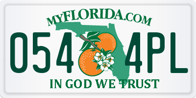 FL license plate 0544PL