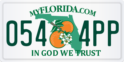 FL license plate 0544PP