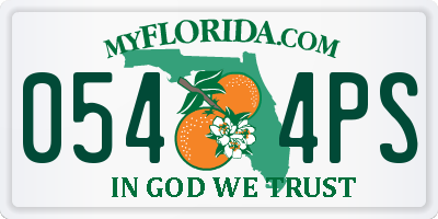 FL license plate 0544PS