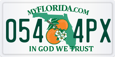 FL license plate 0544PX