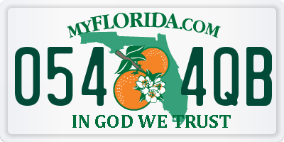 FL license plate 0544QB