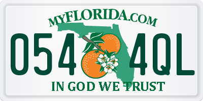 FL license plate 0544QL