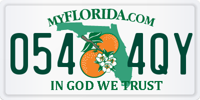 FL license plate 0544QY
