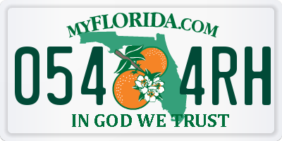 FL license plate 0544RH
