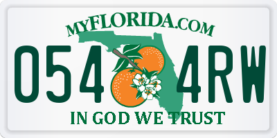 FL license plate 0544RW