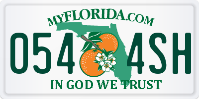 FL license plate 0544SH