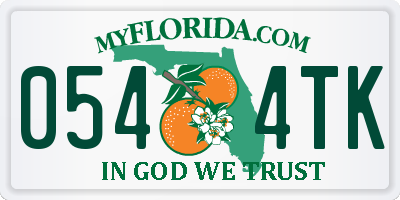 FL license plate 0544TK