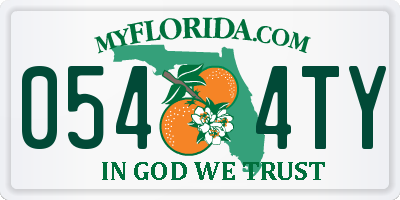 FL license plate 0544TY