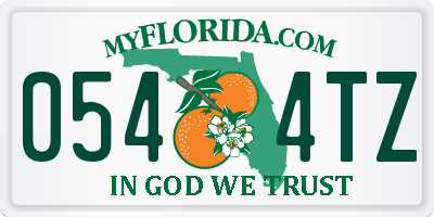 FL license plate 0544TZ