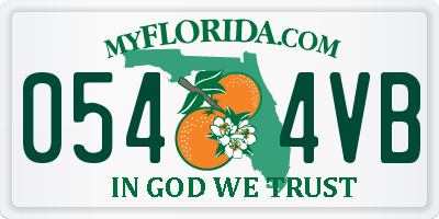 FL license plate 0544VB