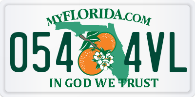 FL license plate 0544VL