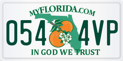 FL license plate 0544VP