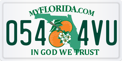 FL license plate 0544VU