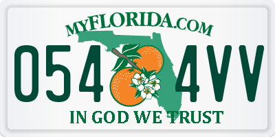 FL license plate 0544VV