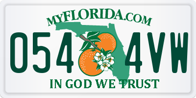 FL license plate 0544VW