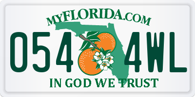 FL license plate 0544WL