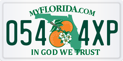 FL license plate 0544XP