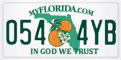 FL license plate 0544YB