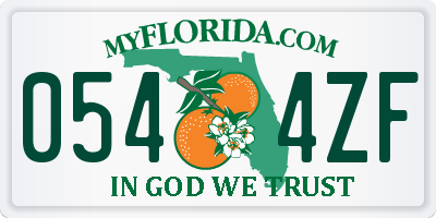 FL license plate 0544ZF