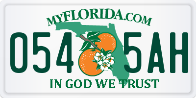 FL license plate 0545AH
