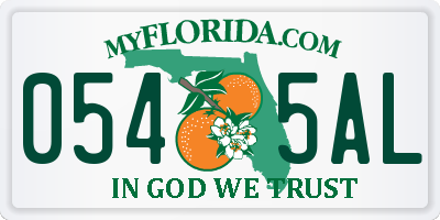 FL license plate 0545AL