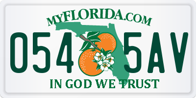 FL license plate 0545AV