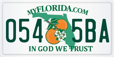 FL license plate 0545BA