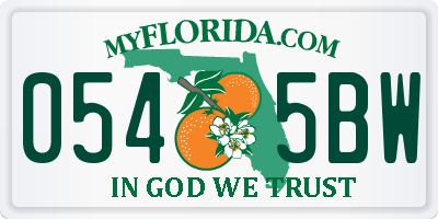 FL license plate 0545BW