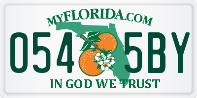 FL license plate 0545BY