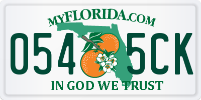 FL license plate 0545CK